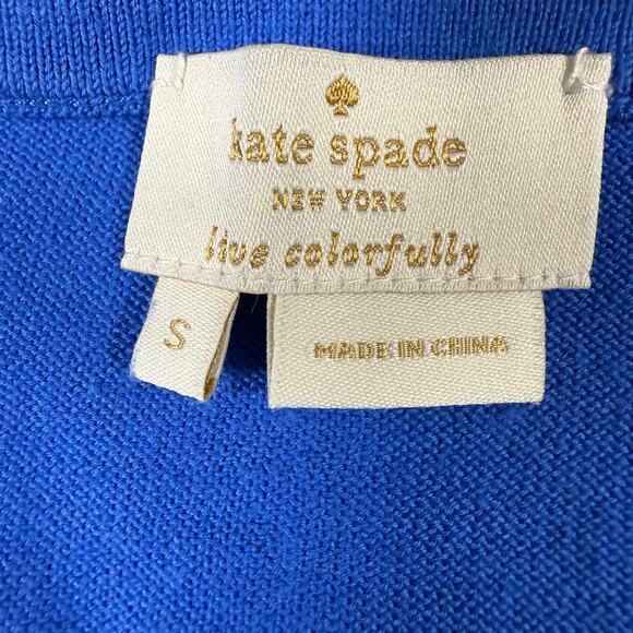 Kate Spade Arcadia Embellished Cardigan Women’s S Royal Blue Beaded Knit - Picture 5 of 9